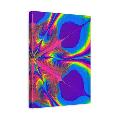 Bespattered Facade Fluid Art Abstract Painting Stretched Matte Canvas Art Prints | Multiple Sizes