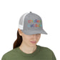 Childless Cat Dude Rainbow Embroidered Snapback Trucker Cap (10 Hat Colors)