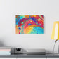 Bespattered Facade Rainbow Galaxy Stretched Matte Canvas Art Prints | Multiple Sizes