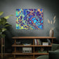 Bespattered Facade Fluid Art Abstract Painting Stretched Matte Canvas Art Prints | Multiple Sizes