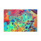 Bespattered Facade Rainbow Rings Stretched Matte Canvas Art Prints | Multiple Sizes