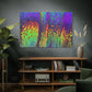 Bespattered Facade Neon Lava Stretched Matte Canvas Art Prints | Multiple Sizes