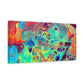 Bespattered Facade Rainbow Rings Stretched Matte Canvas Art Prints | Multiple Sizes
