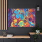 Bespattered Facade Fluid Art Abstract Painting Stretched Matte Canvas Art Prints | Multiple Sizes