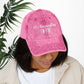Bespattered Facade "I'm Fine" White Embroidered Vintage Cap