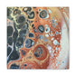 Bespattered Facade Fluid Art Abstract Painting Stretched Matte Canvas Art Prints | Multiple Sizes