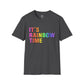 Bespattered Facade It's Rainbow Time Marquee Unisex Softstyle T-Shirt