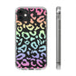 Bespattered Facade Pastel Rainbow Leopard Clear Case