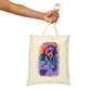Bespattered Facade Rainbow Eat the Rich Orcas Canvas Tote Bag Reusable Carryall