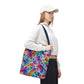 Bespattered Facade Neon Animal Print Eco-Friendly Carryall Tote Bag