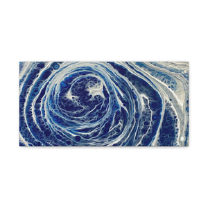 Bespattered Facade Fluid Art Abstract Painting Stretched Matte Canvas Art Prints | Multiple Sizes