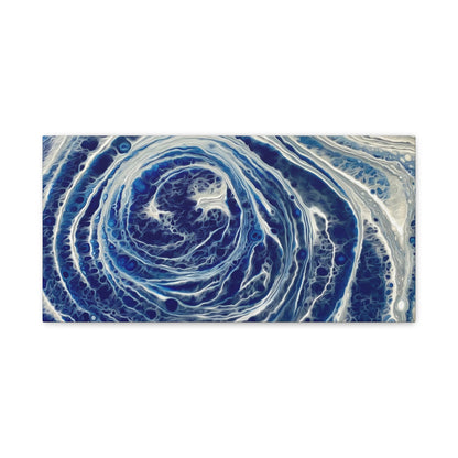 Bespattered Facade Fluid Art Abstract Painting Stretched Matte Canvas Art Prints | Multiple Sizes