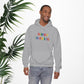Bespattered Facade "Rainbow Is the New Black" Colorful Embroidered Unisex Heavy Blend™ Hooded Sweatshirt