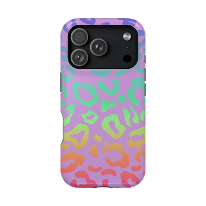 Bespattered Facade Rainbow Leopard MagSafe Tough Case