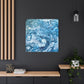 Bespattered Facade Fluid Art Abstract Painting Stretched Matte Canvas Art Prints | Multiple Sizes