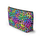 Bespattered Facade Candy Coated Neon Leopard Accessory Pouch With T-Bottom | 2 Sizes