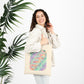 Bespattered Facade Rainbow "Self Improvement" Canvas Tote Bag Reusable Carryall