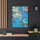 Bespattered Facade Fluid Art Abstract Painting Stretched Matte Canvas Art Prints | Multiple Sizes
