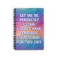 Bespattered Facade Seritonin Spiral Notebook - Lined Pages