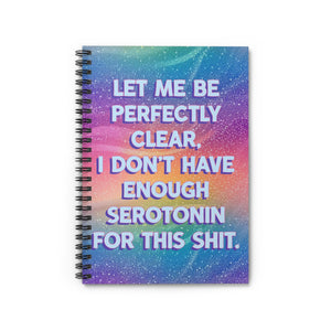 Bespattered Facade Seritonin Spiral Notebook - Lined Pages