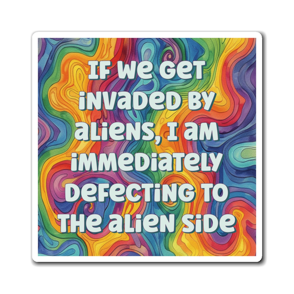 Bespattered Facade "Take Me to Their Leader" Refrigerator Magnet
