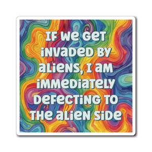 Bespattered Facade "Take Me to Their Leader" Refrigerator Magnet