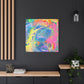 Bespattered Facade Fluid Art Abstract Painting Stretched Matte Canvas Art Prints | Multiple Sizes