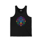 Cosmic Chakra Unisex Jersey Tank - Vibrant Spiritual Art