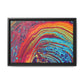 Bespattered Facade Rainbow Rings Framed Canvas Art Print | 3 Frame Colors | Multiple Sizes