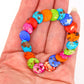Grab Bag: Cascading Coin Speckled Bone Beads, Multi-Colored 12mm Beads