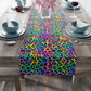 Bespattered Facade Candy Coated Neon Leopard Table Runner (2 sizes)