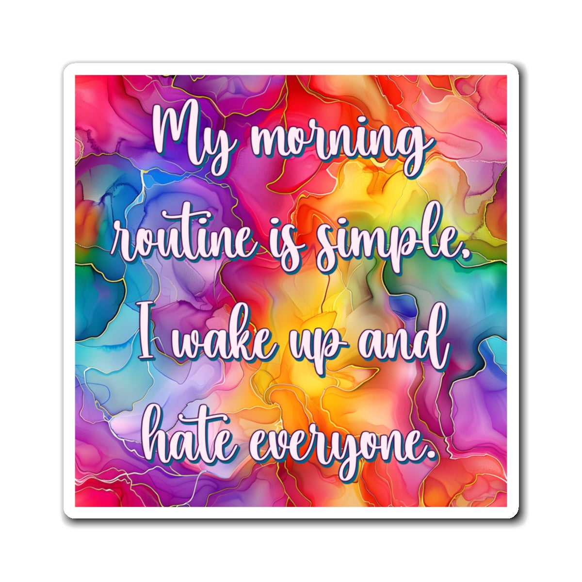Bespattered Facade "Morning Routine" Refrigerator Magnet