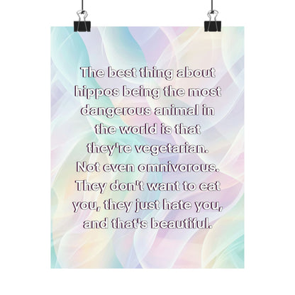 Bespattered Facade "The Best Thing About Hippos" Giclée Archival Matte Paper Prints