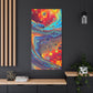 Bespattered Facade Fluid Art Abstract Painting Stretched Matte Canvas Art Prints | Multiple Sizes