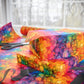 Bespattered Facade Rainbow Ink Circles Wrapping Paper | Three Sizes | Glossy or Matte