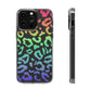 Bespattered Facade Bright Rainbow Leopard Clear Case