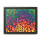 Bespattered Facade Neon Butterfly Framed Canvas Art Print | 3 Frame Colors | Multiple Sizes