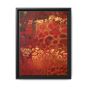 Bespattered Facade Fluid Art Abstract Painting Framed Canvas Art Print | 4 Frame Colors | Multiple Sizes