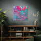 Bespattered Facade Fluid Art Abstract Painting Stretched Matte Canvas Art Prints | Multiple Sizes