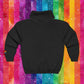 Bespattered Facade Rainbow Proud LGBTQ+ Pride Embroidered Full-Zip Hoodie