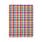 Bespattered Facade Rainbow Plaid Vibrant Fleece Sherpa Blanket | 2 Colors & Sizes