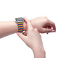 Bespattered Facade Rainbow Zig Zag Faux-Leather Smart Watch Band