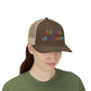 Childless Dog Dude Rainbow Embroidered Snapback Trucker Cap (10 Hat Colors)