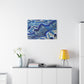 Bespattered Facade Fluid Art Abstract Painting Stretched Matte Canvas Art Prints | Multiple Sizes