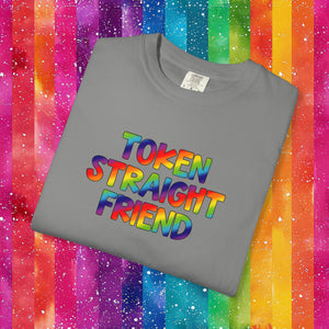 Bespattered Facade Rainbow Token Straight Friend Colorful LGBTQ+ Pride Premium Unisex Comfort Colors Garment Dyed 100% Cotton T-Shirt