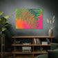 Bespattered Facade Neon Puddle Stretched Matte Canvas Art Prints | Multiple Sizes