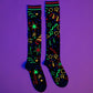 Skate Rink Carpet Knee High Socks - UV Reactive