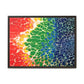 Bespattered Facade Rainbow Seaside Framed Canvas Art Print | 3 Frame Colors | Multiple Sizes