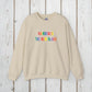 Bespattered Facade "Rainbow Is the New Black" Colorful Embroidered Crewneck Sweatshirt