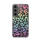 Bespattered Facade Pastel Rainbow Leopard Clear Case